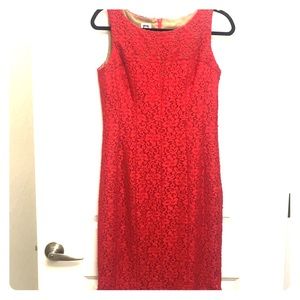 Anne Klein lace sheath dress